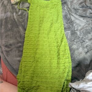 Windsor Vibrant Green Ruffle Dress
